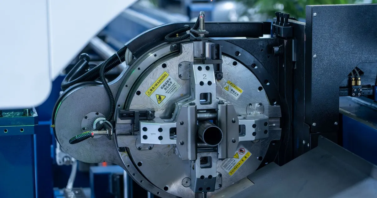Machine tool chuck with clamping jaws inside a CNC machine, shown for 5 axis prototype fixturing